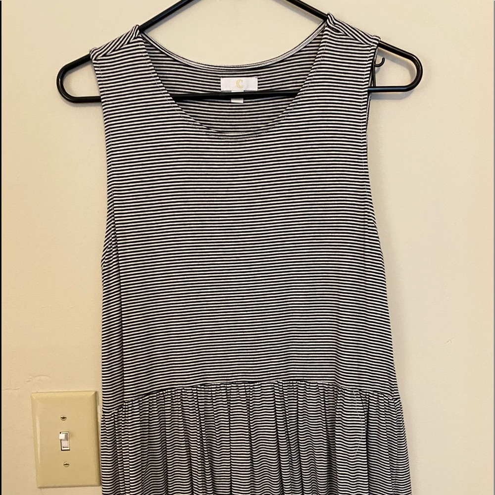 Black and white stripped Charming Charlie top